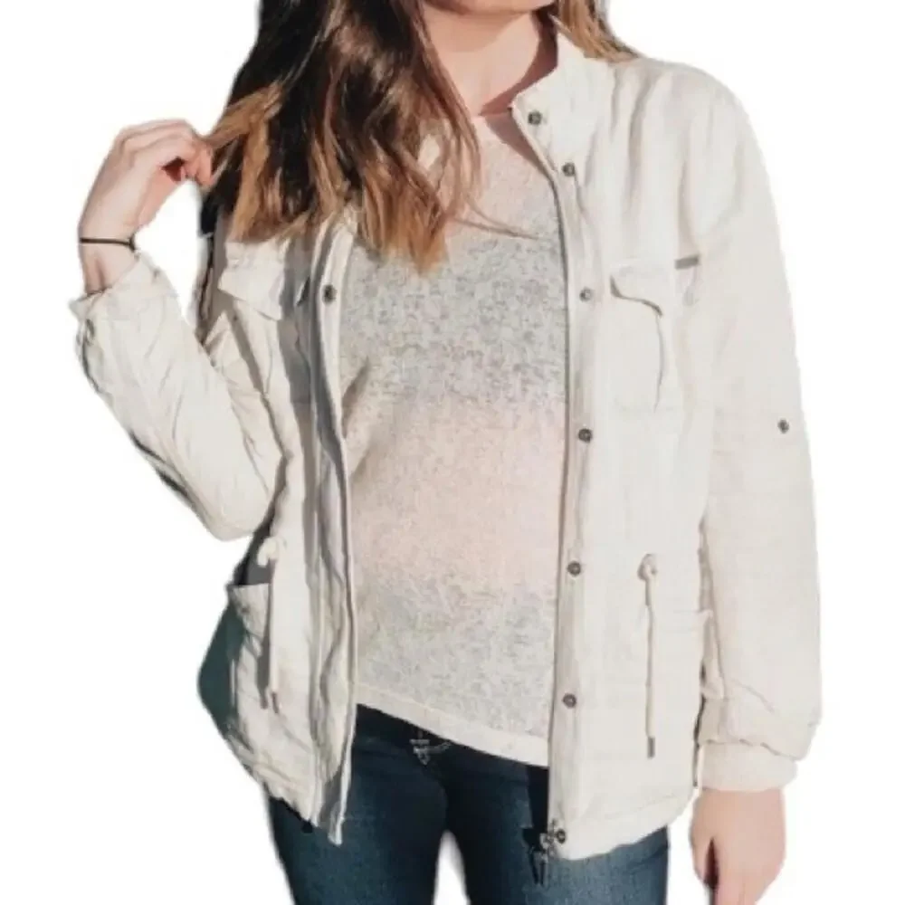 Max Jeans‎ Linen Utility Drawstring Jacket Womens XS